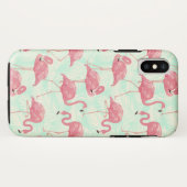 Coques Case-Mate iPhone Preppy Chic Elegant Pink Flamingo Motif (Dos (Horizontal))