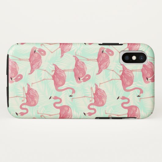 Coques Case-Mate iPhone Preppy Chic Elegant Pink Flamingo Motif (Dos (Horizontal))