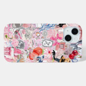 Coques Case-Mate iPhone Preppy Collage, Tendance Collage d'été Dossier tél (Verso (horizontal))