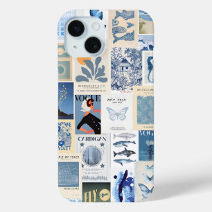 Coque Pour iPhone 15 Preppy Collage, Tendance Collage d'été Dossier tél