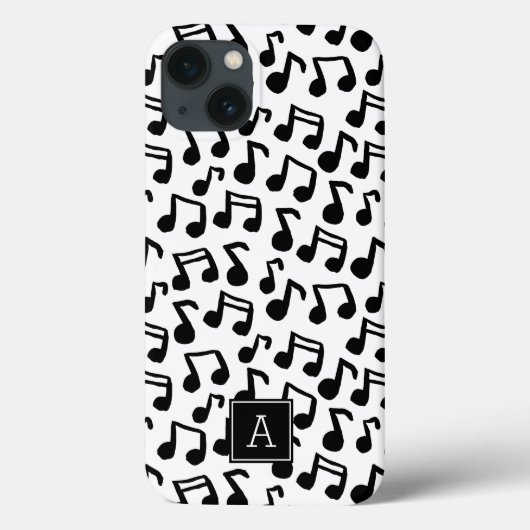 Coques Case-Mate iPhone Preppy Doodle Music note Monogramme Personnalisé (Verso)