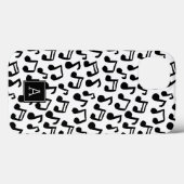 Coques Case-Mate iPhone Preppy Doodle Music note Monogramme Personnalisé (Verso (horizontal))