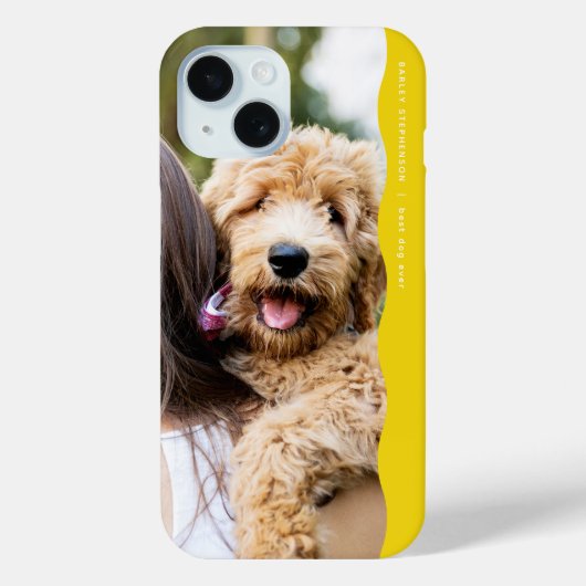 Coques Case-Mate iPhone Preppy jaune une photo mignon simple (Verso)
