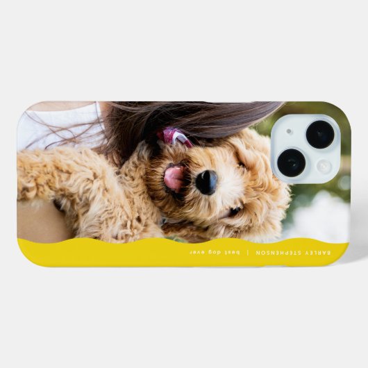 Coques Case-Mate iPhone Preppy jaune une photo mignon simple (Verso (horizontal))