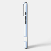 Coques Case-Mate iPhone Preppy Light Blue Striped with Name  (Verso / Gauche)