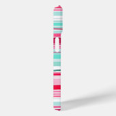 Coques Case-Mate iPhone Préppy moderne Cyan Magenta Nom personnalisé (Verso / Droite)