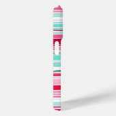 Coques Case-Mate iPhone Préppy moderne Cyan Magenta Nom personnalisé (Verso / Droite)