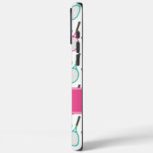 Coques Case-Mate iPhone Preppy Pink Green Turquoise Tennis Motif Personnal (Verso / Gauche)