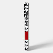Coques Case-Mate iPhone Preppy Red et Black Houndstooth Personnalisé (Verso / Gauche)
