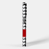 Coques Case-Mate iPhone Preppy Red et Black Houndstooth Personnalisé (Verso / Droite)