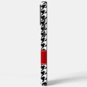 Coques Case-Mate iPhone Preppy Red et Black Houndstooth Personnalisé (Verso / Gauche)