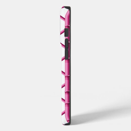 Coques Case-Mate iPhone Preppy rose Trellis Bamboo Motif Monogramme (Verso / Gauche)