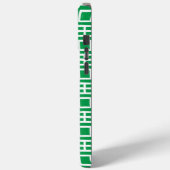Coques Case-Mate iPhone Preppy Square Lattice Monogram – Green & Navy (Verso / Gauche)