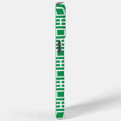 Coques Case-Mate iPhone Preppy Square Lattice Monogram – Green & Navy (Verso / Droite)