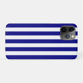 Coques Case-Mate iPhone Préppy Vertical Stripes Marine Bleu Blanc rayé (Dos (Horizontal))