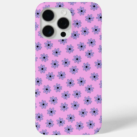 Coques Case-Mate iPhone Preppy violet bleu Hippie Motif (Verso)