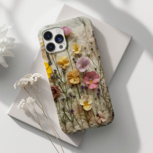 Coque Pour iPhone 14 Pro Pressé Fleur Nature Inspiré Nature