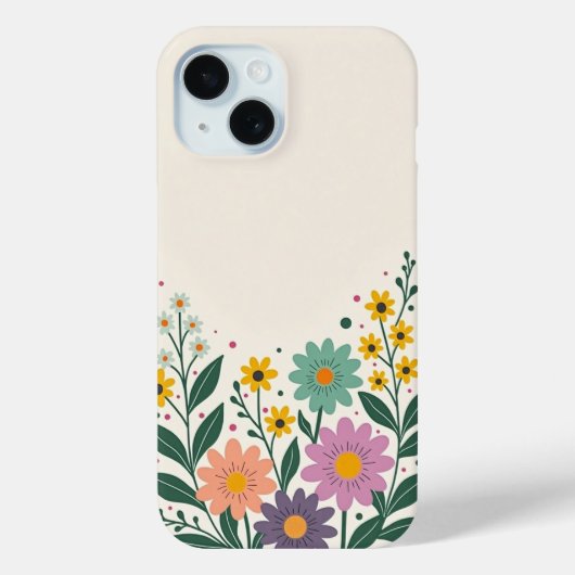 Coques Case-Mate iPhone Pretty Bottom Border Flowers (Verso)