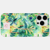 Coques Case-Mate iPhone Pretty Palms Greenery | Monogramme Initiale  (Verso (horizontal))