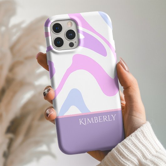 Coques Case-Mate iPhone Pretty Pink Blue Purple Abstract Personalized