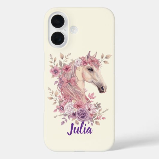 Coques Case-Mate iPhone Pretty Ponies and Petals Horse Phone Case (Verso)