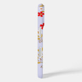 Coques Case-Mate iPhone Pretty Red and White Floral Pattern Personalised (Verso / Droite)