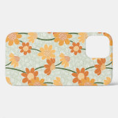 Coques Case-Mate iPhone Pretty retro muted 1970 s flowers (Verso (horizontal))