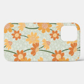 Coques Case-Mate iPhone Pretty retro muted 1970 s flowers (Verso (horizontal))