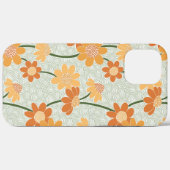 Coques Case-Mate iPhone Pretty retro muted 1970 s flowers (Verso (horizontal))