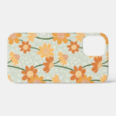 Coques Case-Mate iPhone Pretty retro muted 1970 s flowers (Verso (horizontal))