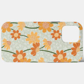 Coques Case-Mate iPhone Pretty retro muted 1970 s flowers (Verso (horizontal))