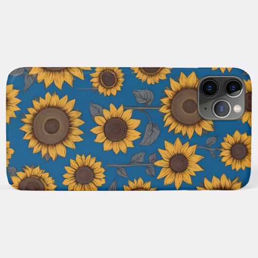 Coques Case-Mate iPhone Pretty sunflowers pattern (Dos (Horizontal))