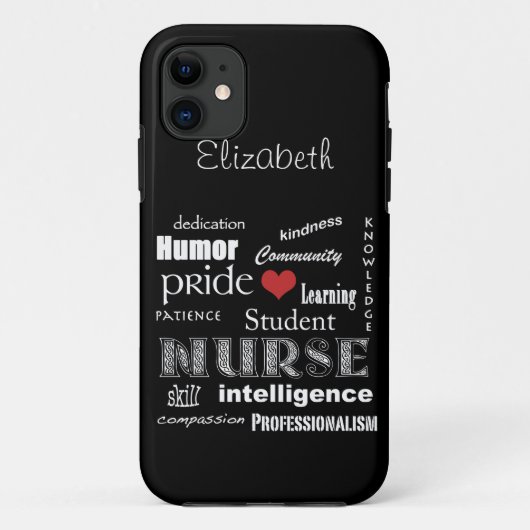 Coques Case-Mate iPhone Pride-Attributs de l'infirmière étudiante /Ébène (Dos)