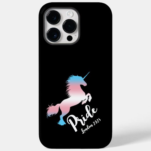 Coques Case-Mate iPhone Pride transgenre : Unicorne, Personnaliser année & (Verso)