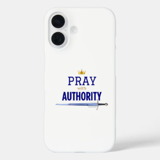 Coques iPhone 16 Priez avec Autorité - Couronne et Épée