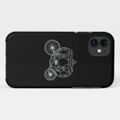 Coques Case-Mate iPhone Princesse Carriage, blanc sur le noir (Dos (Horizontal))
