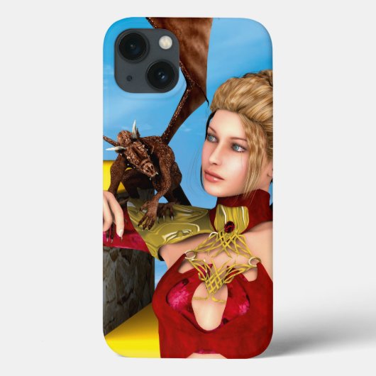 Coques Case-Mate iPhone Princesse Dragon Fantastique Art Numérique (Verso)