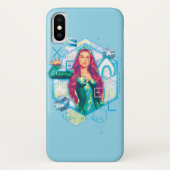 Coques Case-Mate iPhone Princesse Mera Hexagonal Graphic d'Aquaman | Xebel (Dos)