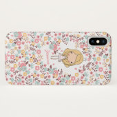 Coques Case-Mate iPhone Princesse mignonne Monogram Custom Floral (Dos (Horizontal))