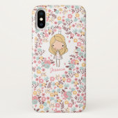 Coques Case-Mate iPhone Princesse mignonne Monogram Custom Floral (Dos)