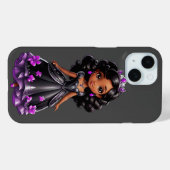 Coques Case-Mate iPhone Princesse noire (Verso (horizontal))