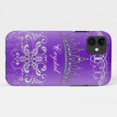 Coques Case-Mate iPhone Princesse pourpre Tiara Personalized Case de (Dos (Horizontal))