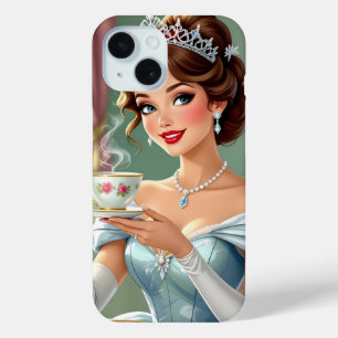Coque Pour iPhone 15 Princesse sophistiquée avec une couronne et une ro