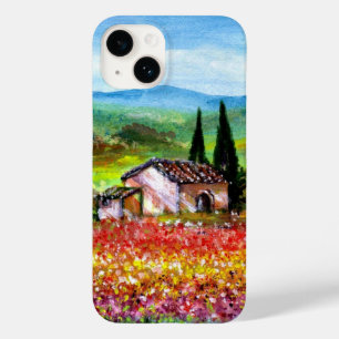 Coques Pour iPhone PRINTEMPS DANS LE PAYSAGE TOSCANE Champs de fleurs