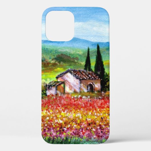 Coques Case-Mate iPhone PRINTEMPS DANS LE PAYSAGE TOSCANE Champs de fleurs (Verso)