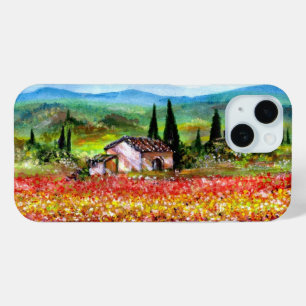 Coque Pour iPhone 15 PRINTEMPS DANS LE PAYSAGE TOSCANE Champs de fleurs