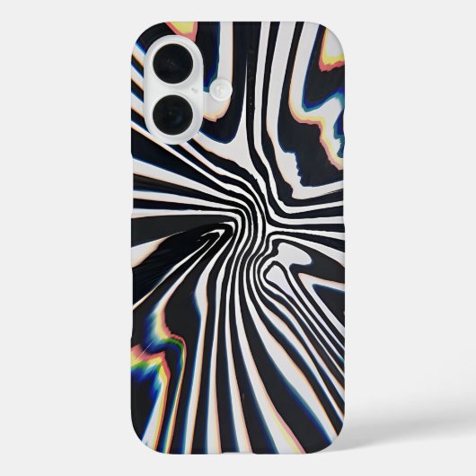 Coques Case-Mate iPhone Prisme de lignes déformées Glitch (Verso)