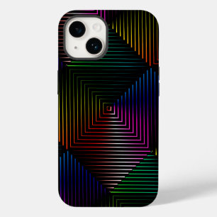Coque Pour iPhone 14 Prison arc-en-ciel en noir
