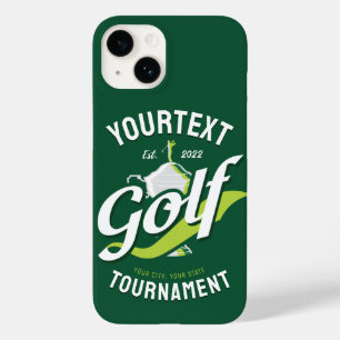 Coque Pour iPhone 14 Pro Golfer NAME Golf Trophée Tournoi de golf