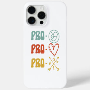 Coque iPhone 15 Pro Max Pro-Life Pro-Love Pro-Hope Vintage